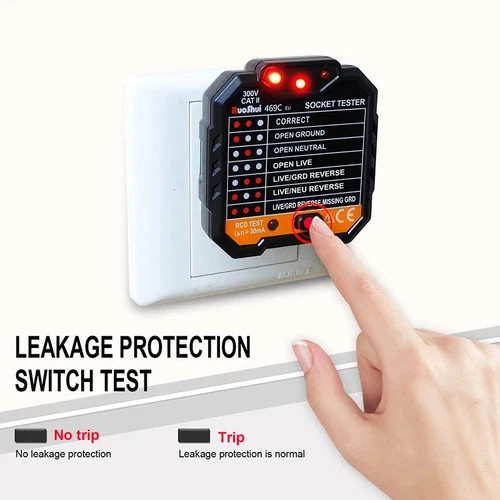 RCD Tester & Breaker Finder 250V AC - Pro Electrician's Circuit Diagnostic Tool