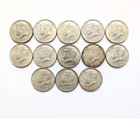 LOT OF 13 thirteen CIRCULATED 1966, 1967, 1968D KENNEDY 40% SILVER  HALF DOLLARS