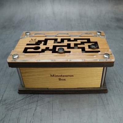 Minotaurus Box   Wooden Puzzle Box Sliding Maze Siebenstein Spiele Germany