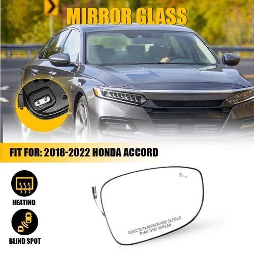 Exteriors View Mirror Glass Heated W/ Blind Spot For 2018-2022 Honda Accord Left