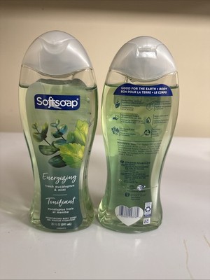 2 Pack Softsoap Body Wash Energizing Fresh Eucalyptus & Mint Moisturizing 20oz