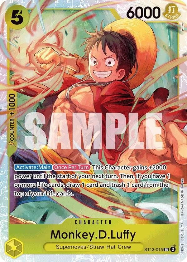 Monkey.D.Luffy ST13-015 Ultra Deck: the Three Brothers for sale | eBay