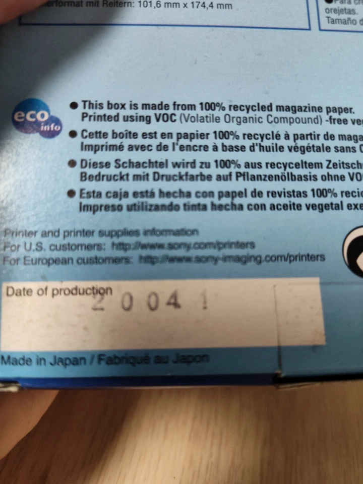 SONY SVM-25LS Color - 4x6 - Printing Pack Paper & Cartridge - Set of 2 - - Image 3 of 4