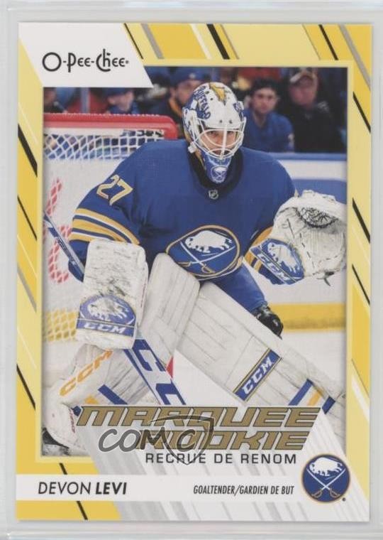2023-24 O-Pee-Chee Marquee Rookie Yellow Border Devon Levi #576 Rookie RC 2o7