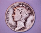 1931-S Mercury Head Silver Dime   ** 217-6
