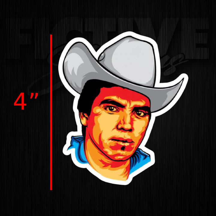 Calcomanía de la cara de Chalino Sanchez de chalino sánchez Calcomanía de la cara de Chalino Sanchez
