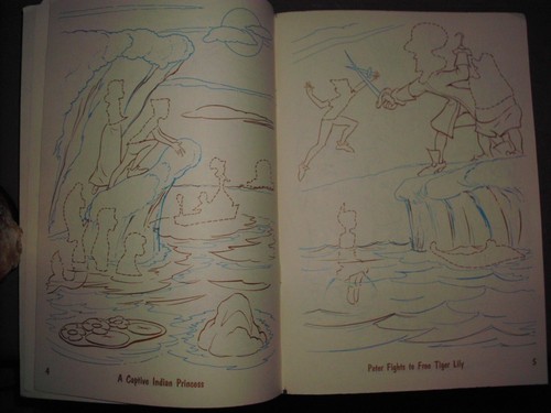 VINTAGE PETER PAN DISNEY STICKER FUN BOOK WHITMAN RARE DISNEYANA NM/M 1969 - Picture 5 of 14