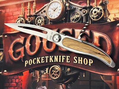 [0880] Laguiole Evolution Acier Korkenzieher Folder Slipjoint Holzgriff