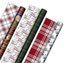 Hallmark Premium Bulk Reversible Christmas Gift Wrap Set