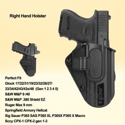 Shield EZ Holster for Smith & Wesson S&W MP 9mm & 380 ACP Pistols OWB Carry