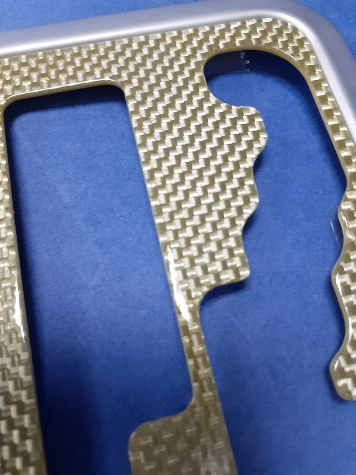 TABLERO DE EJE DE CARBONO + MARCO PLATEADO Para MERCEDES 95-02 W210, 79-91 W126, 91-98 W140 Foto 3 de 4