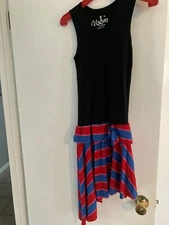 Voom by Joy Han Silk Dress Size M/L Black blue red