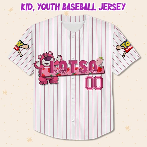 Lotso Pink Jersey, Custom Disney Jersey, Matching Baseball Jersey