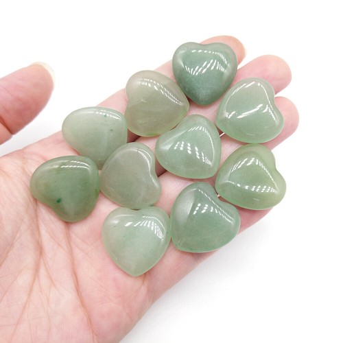 10x Edelstein Heilstein Herz Stein Glücksbringer Chakren Schutzstein 20x20mm - Bild 23 von 86