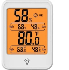 Small Weather Station Indoor Outdoor Thermometer Hygrometer Humidity Monitor NEW