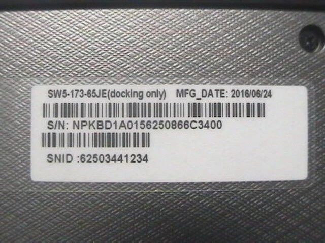 Acer Aspire Switch 11v SW5-173 Base de teclado con ratón NP.KBD1A.015 Foto 3 de 4