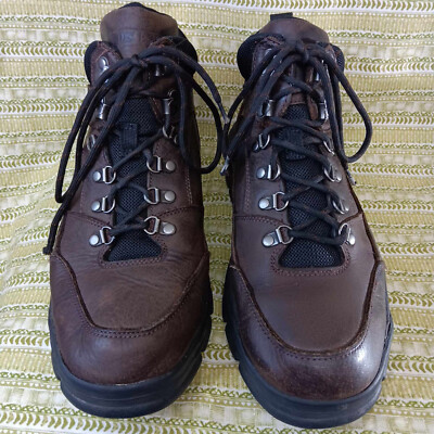 Lands\' End Performance Boots Brown Lace Up Leather Ankle Boots Style 68406 Sz 12 Comfy Leather Lace-Up Boots Don main image 3