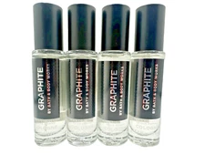 Bath & Body Works LOT 4 Graphite Men's Collection Travel Cologne Spray 0.5 oz