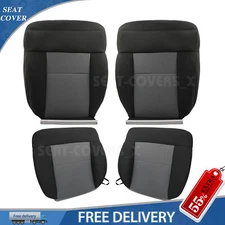 For Ford F150 XLT 2004-2008 Driver&Passenger Bottom&Top Seat Cover Dark Gray