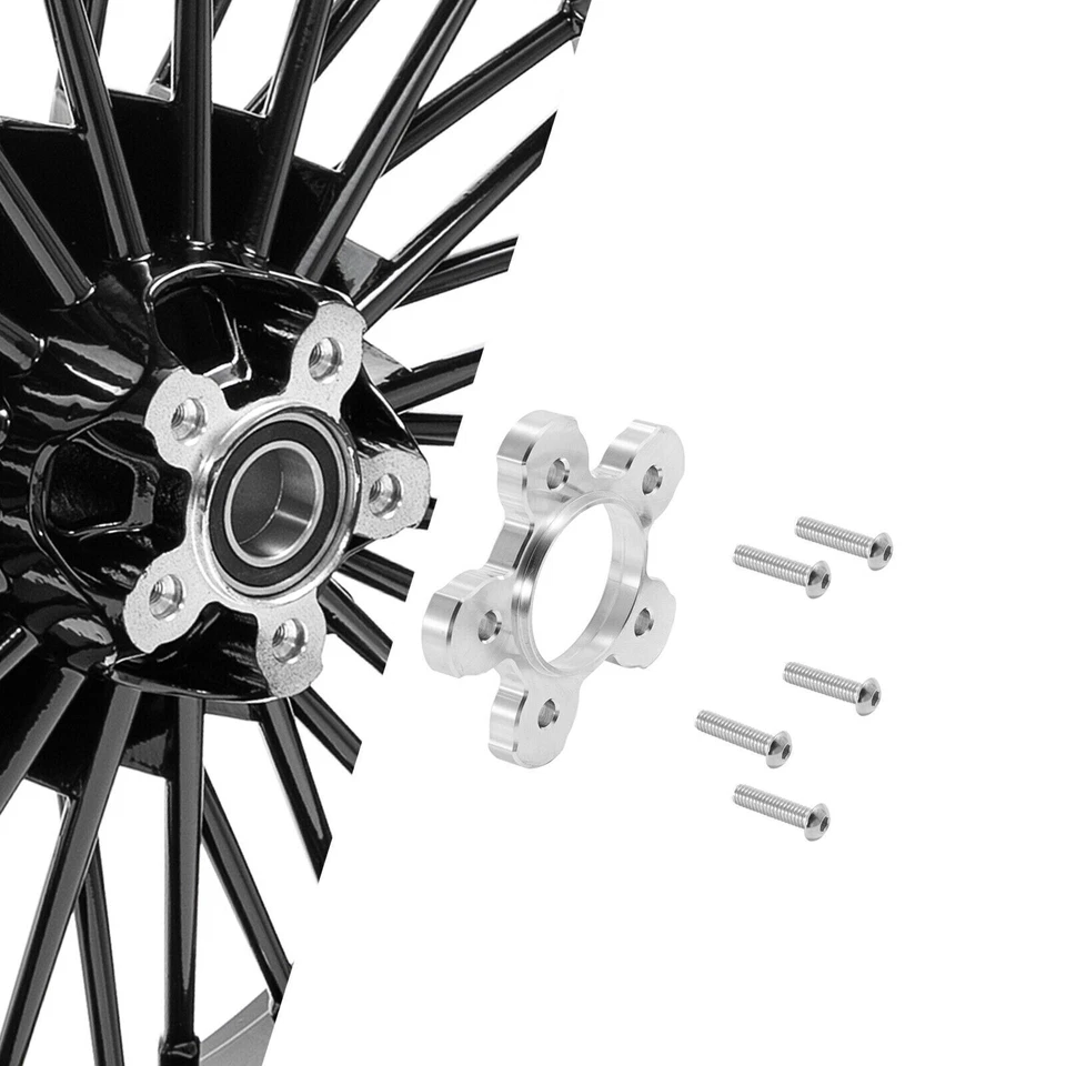 21x3,5 Cerchi Ruota Anteriore Cromata per Harley Touring Road King Electra Glide - Immagine 3 di 4