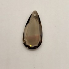 Swarovski Crystal Cognac 24mm Flat Pear/ Teardrop 6140 Pendant; Facet Edge