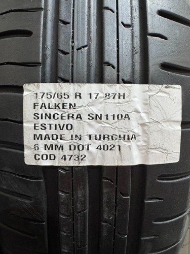 2 PNEUMATICI USATI 175/65 R 17 87H FALKEN ESTIVO 6 MM DOT 4021 GOMME USATE - Foto 6 di 6