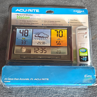 AcuRite 02098HD Wireless Portable Weather Station LCD Temp/Humidity/Barometer