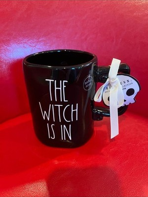 Rae Dunn Black 'The Witch Is In' Ceramic Mug
