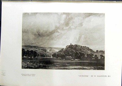 Alte Druckansicht Dunster Egginton 1914 Keramik Figur glasiert Fayence Adams 20.
