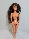 Vintage 1990 Barbie Long Brown Hair Bangs Twist Body Articulated