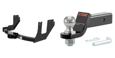 CURT Trailer Hitch Tow Kit 2in Receiver, 2in Ball Mount, Pin & Clip - 13357
