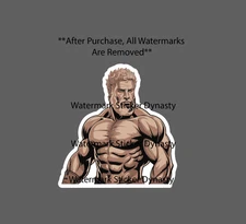 Hero Strength Sticker Waterproof Decal Greek god Gym Workout Fantasy Gift NEW
