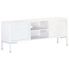 TV Cabinet White Solid mango wood, powder-coated steel Medium