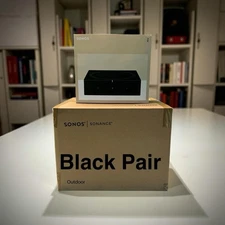 Sonos Outdoor Black Wired Speakers (Pair) & Sonos AMP Bundle