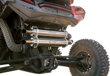 TRINITY RACING Dual Slip-On Mufflers - Brushed Fits StainleSS Steel TR-4186S-SS