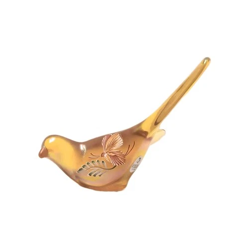 VTG Fenton Glass Millennium Collection Bird Of Happiness Iridescent Hand Painted