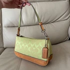 COACH Signature Demi Shoulder Bag Lime Green Demi Y2K Light signs of use