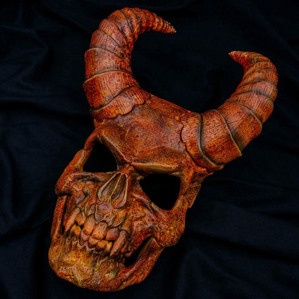 Skull Mask, Premium Collectible Cosplay and Home Decor Mask, Oni Mask - Image 4 of 4