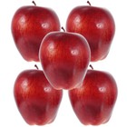 5 Pcs Apple Decorations Fake Dark Red Snake Fruit Model Displaying