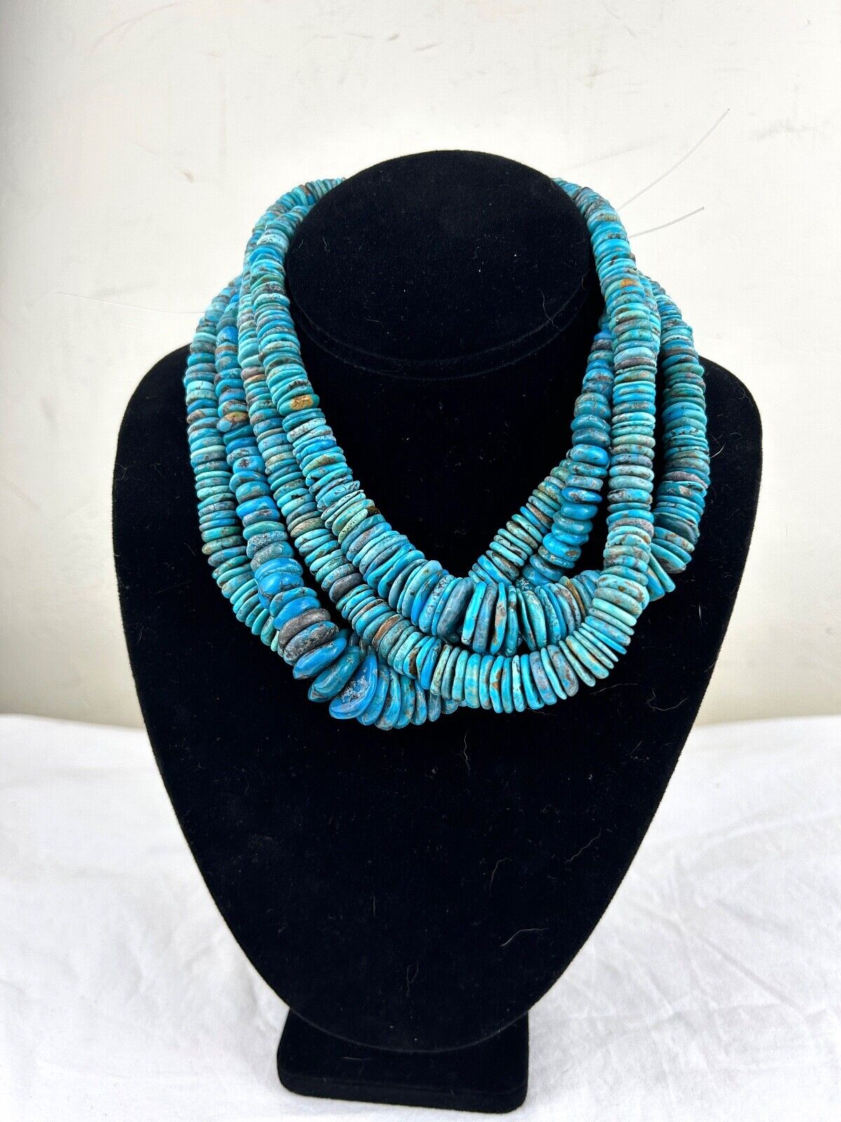 Natural Turquoise Bead Necklace - image 1