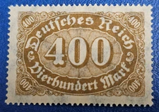 Stamp Germany Deutsches Reich 400 Mark 1922 Mi. Nr. 250 WZ 2 [🇩🇪35695]