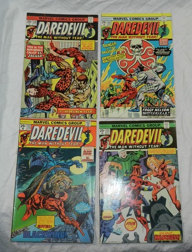 Menge 4 Vintage Marvel Comics - Draufgänger Der Mann ohne Angst #120 - 123