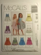 McCall's Express Yourself Sewing Pattern 2150 Girls Dresses sz CF 4,5,6 Uncut 