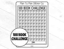 4032 100 Book Reading Challenge Planner Stickers.