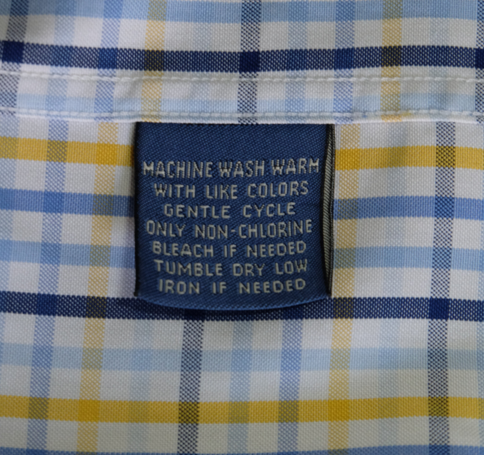 Faconnable Button Down Blue White Yellow Check Co… - image 8