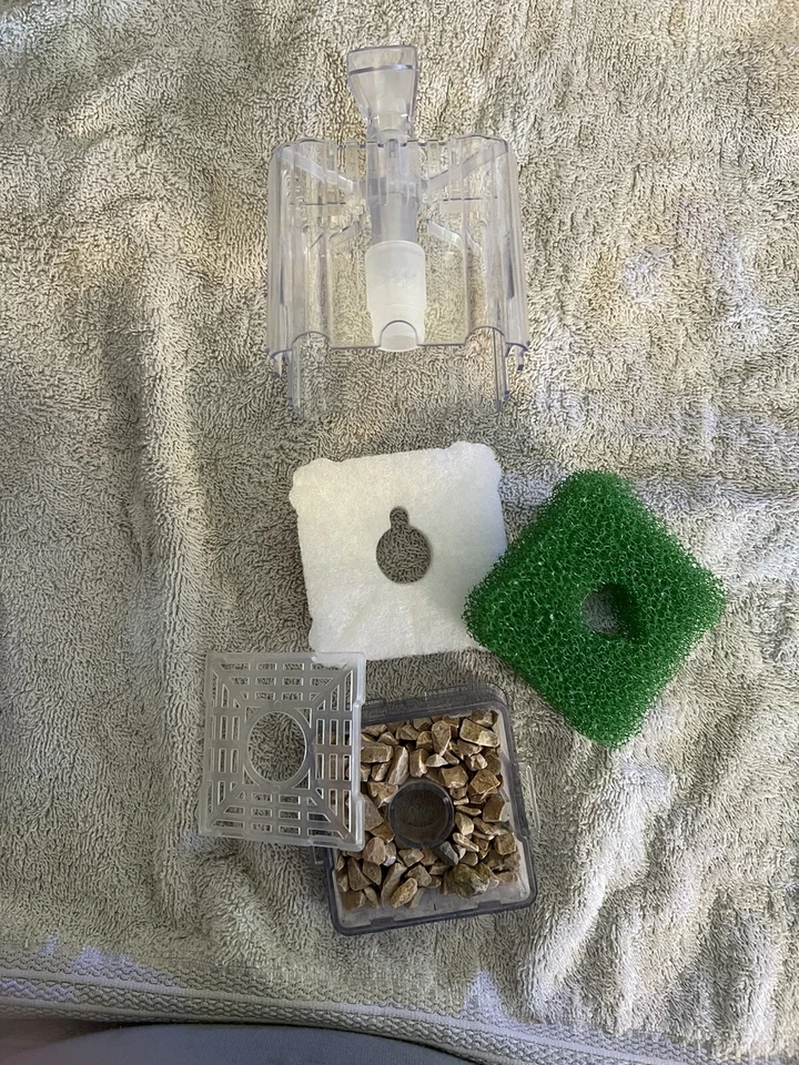 Short Air Driven Corner Filter Sponge Fry Shrimp Nano Fish Tank Aquarium - Image 3 of 3