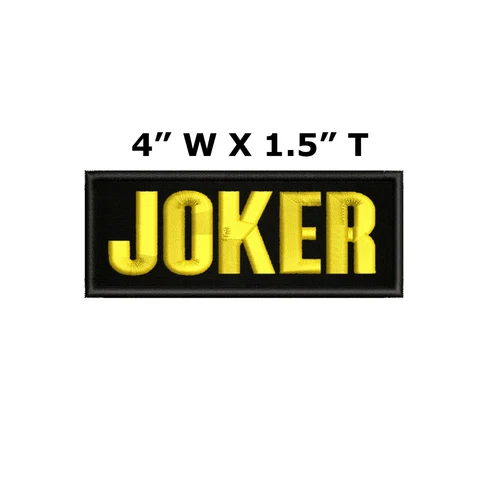 JOKER EMBROIDERED PATCH iron-on CREST BADGE EMBLEM NAME TAG APPLIQUE Superhero