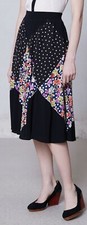 Diamond Mosaic Midi Skirt By Maeve Size Small Black Motif NW ANTHROPOLOGIE Tag