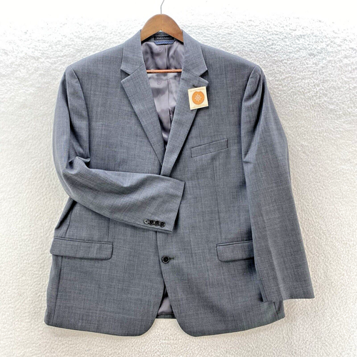 Lauren Ralph Lauren Blazer Men's 48R Gray Wool Blend Knit 2 Button Sport Coat - Picture 2 of 10
