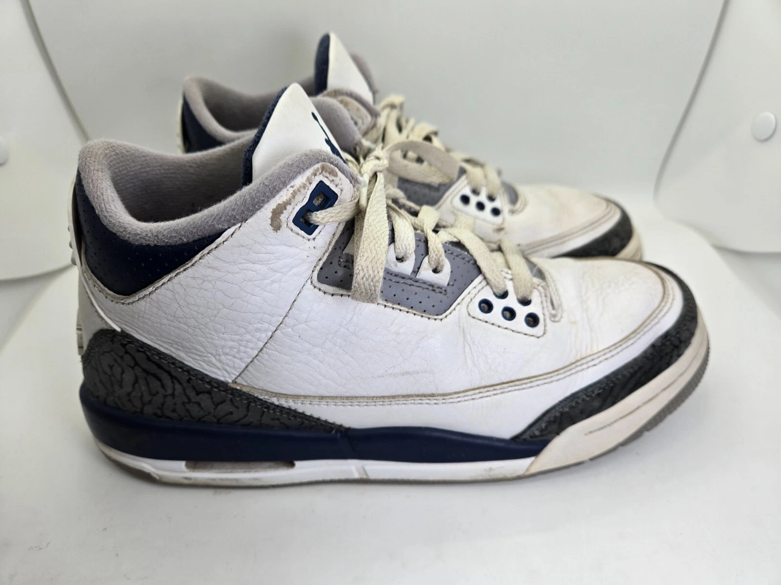 Scarpe Air Jordan 3 retrò giovani 6 anni bianco blu navy sneakers sportive DM0967 140